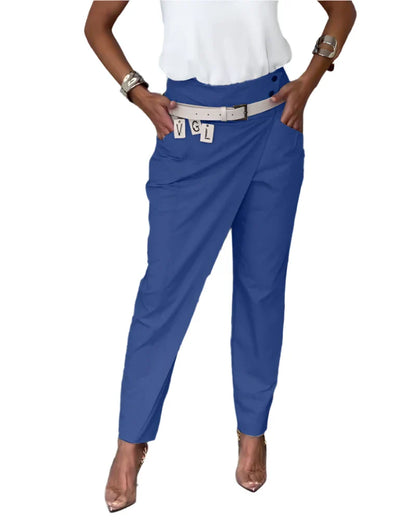 Elina™ | Patchwork trousers with belt