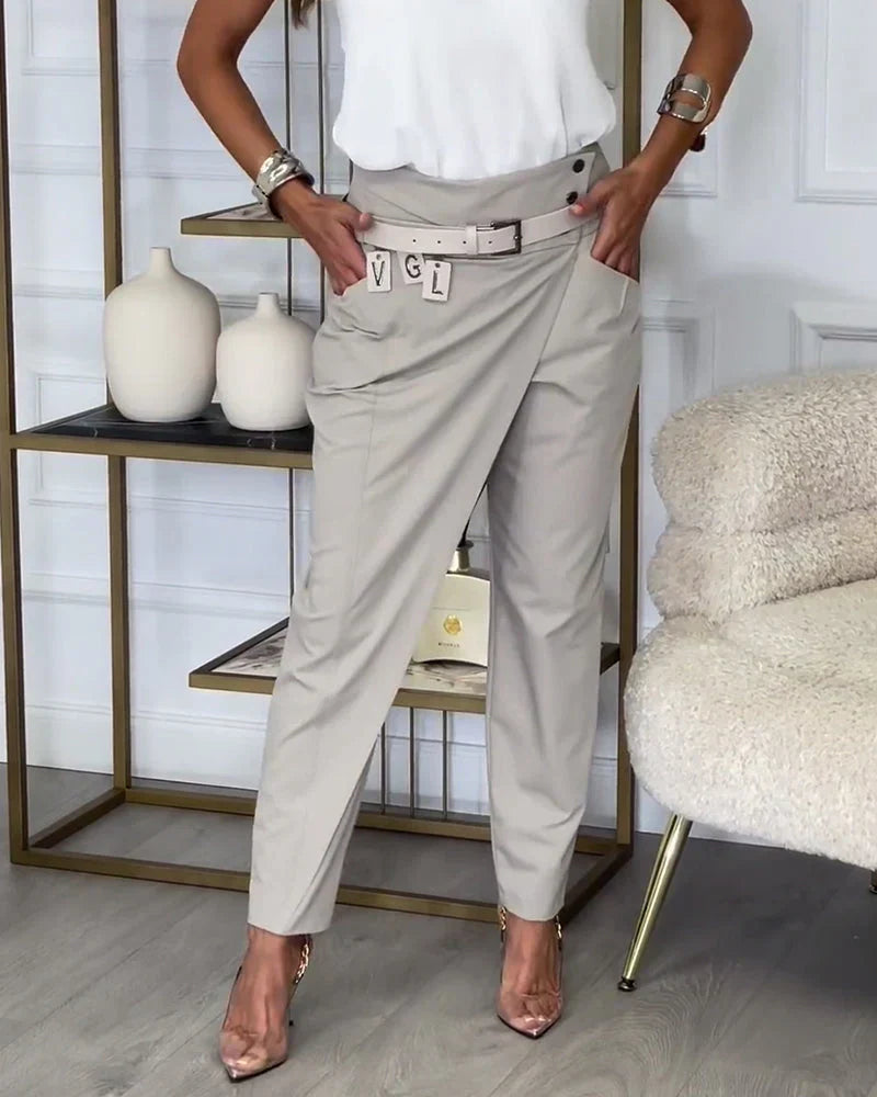 Elina™ | Patchwork trousers with belt