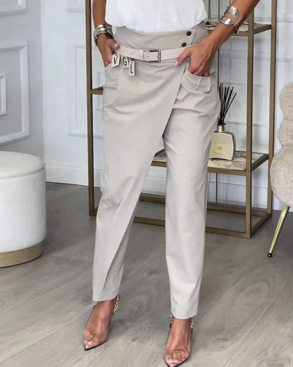 Elina™ | Patchwork trousers with belt